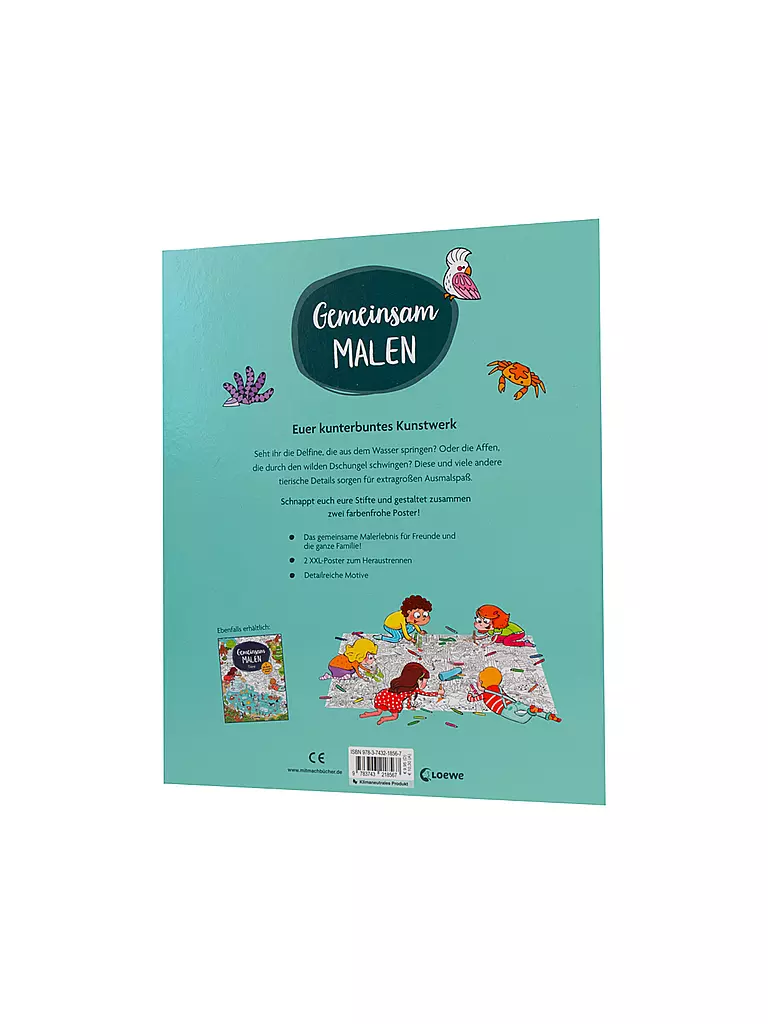 LOEWE VERLAG | Buch - Gemeinsam malen - Dschungel und Ozean | Aucune couleur