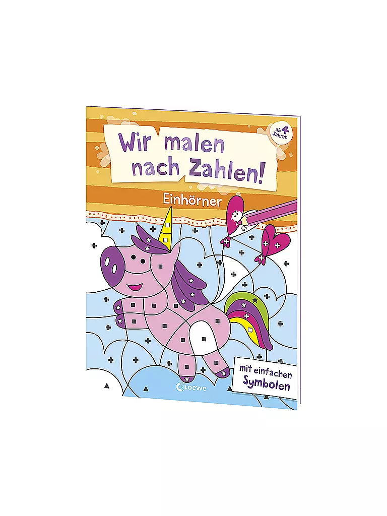 LOEWE VERLAG | Livre de coloriage - Nous colorions par numéros - Licornes | Aucune couleur