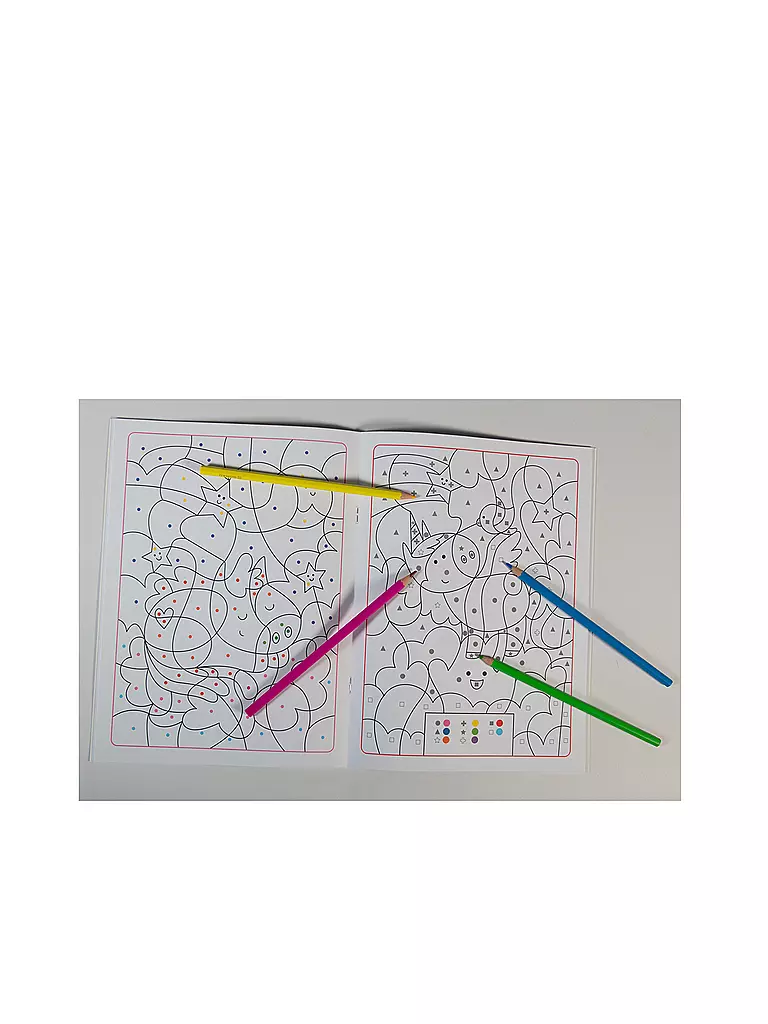LOEWE VERLAG | Livre de coloriage - Nous colorions par numéros - Licornes | Aucune couleur