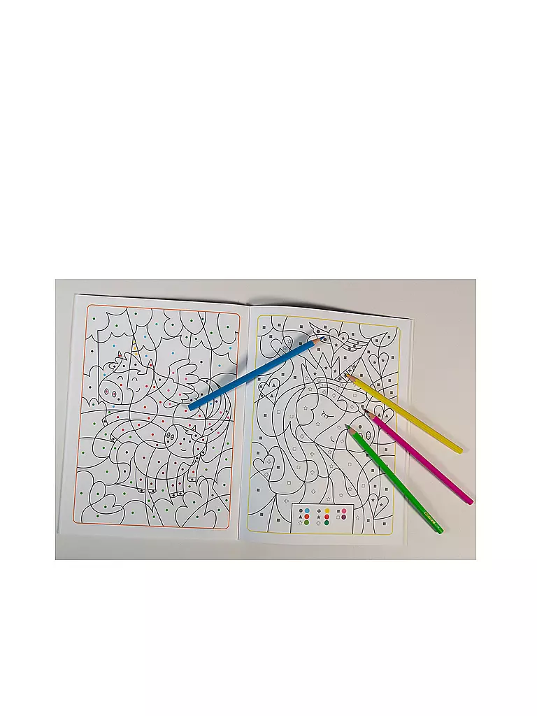 LOEWE VERLAG | Livre de coloriage - Nous colorions par numéros - Licornes | Aucune couleur