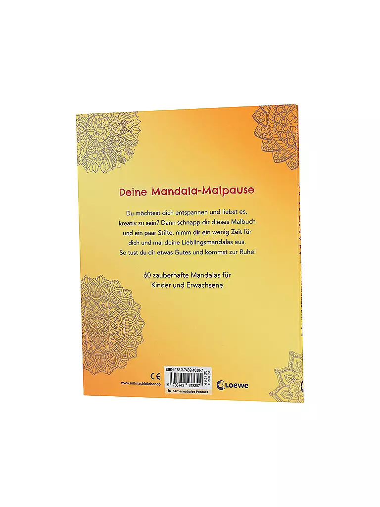 LOEWE VERLAG | Malbuch - Ruhe und Entspannung mit Mandalas  | Aucune couleur