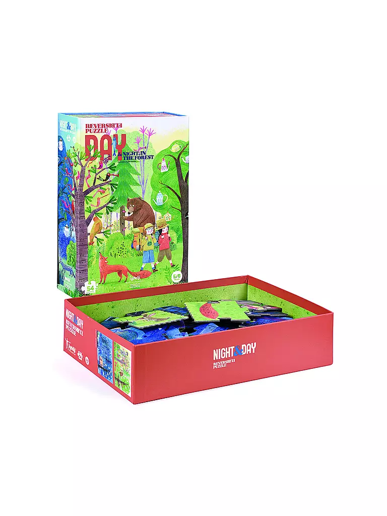 LONDJI | Puzzle NUIT ET JOUR DANS LA FORÊT | bunt