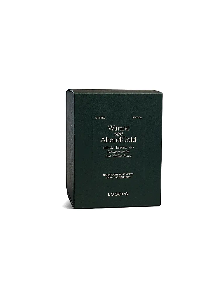 LOOOPS | Bougie parfumée 250g Chaleur d'Or du Soir | Vert foncé