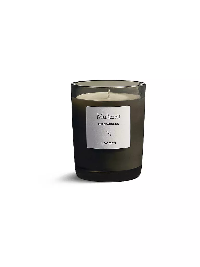 LOOOPS | Bougie parfumée 250g MUSSEZEIT | dunkelgrün