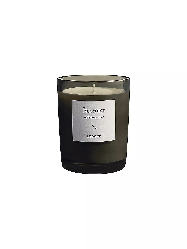 LOOOPS | Bougie parfumée 250g ROSENROT | dunkelgrün