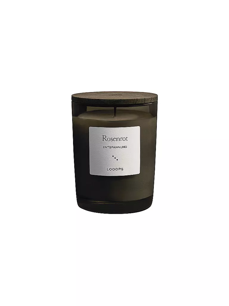 LOOOPS | Bougie parfumée 250g ROSENROT | dunkelgrün