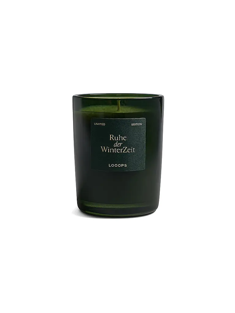 LOOOPS | Bougie parfumée 250g Ruhe der Winterzeit | Vert foncé