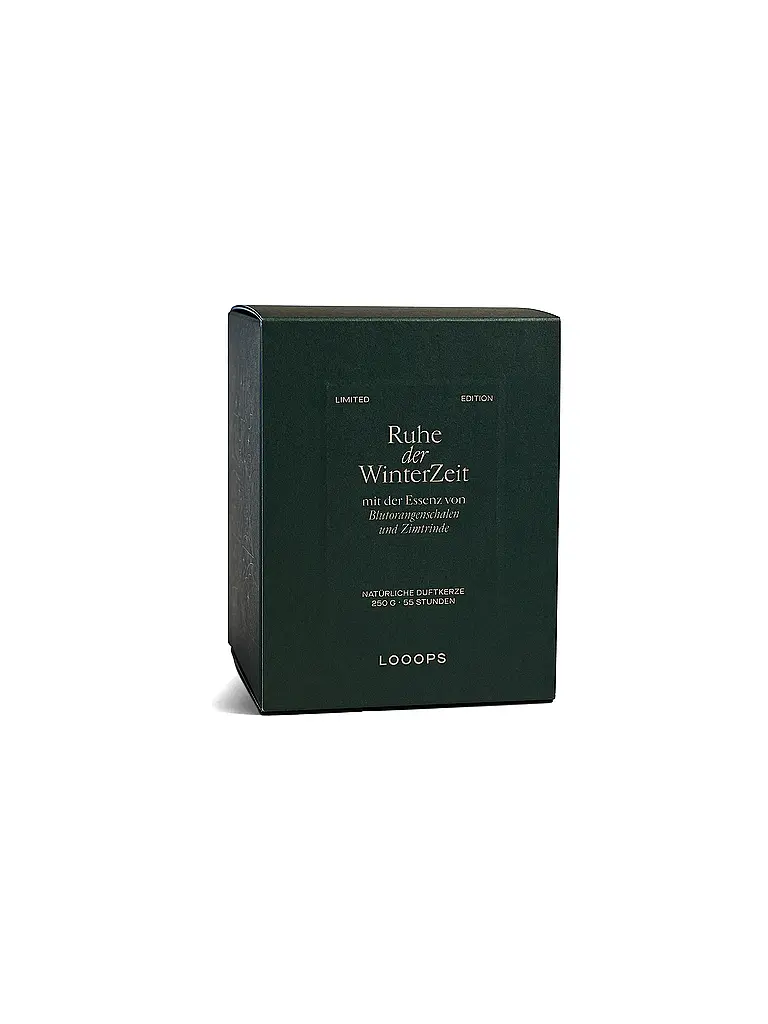 LOOOPS | Bougie parfumée 250g Ruhe der Winterzeit | Vert foncé