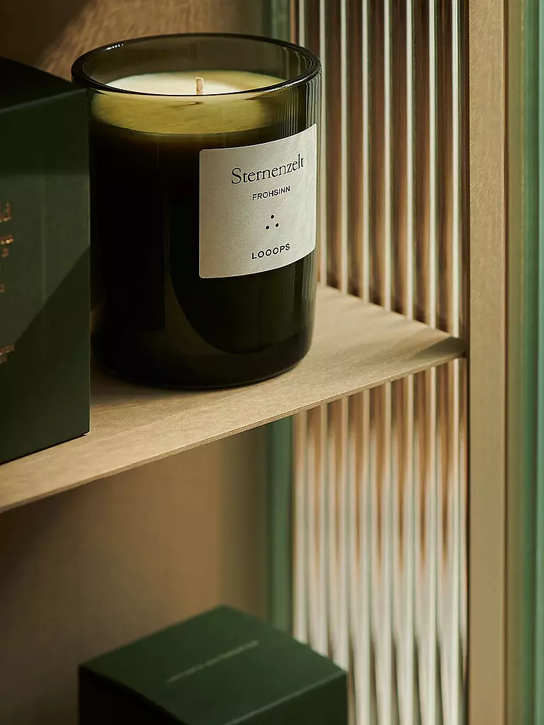 LOOOPS | Bougie parfumée 250g STERNENZELT | dunkelgrün