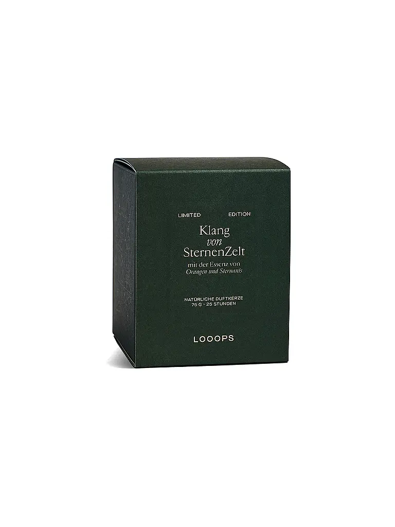 LOOOPS | Bougie parfumée 75g Klang von Sternenzelt | Vert foncé