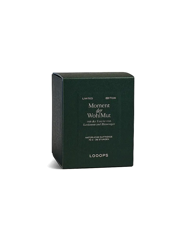 LOOOPS | Bougie parfumée 75g MOMENT DER WOHLMUT | dunkelgrün
