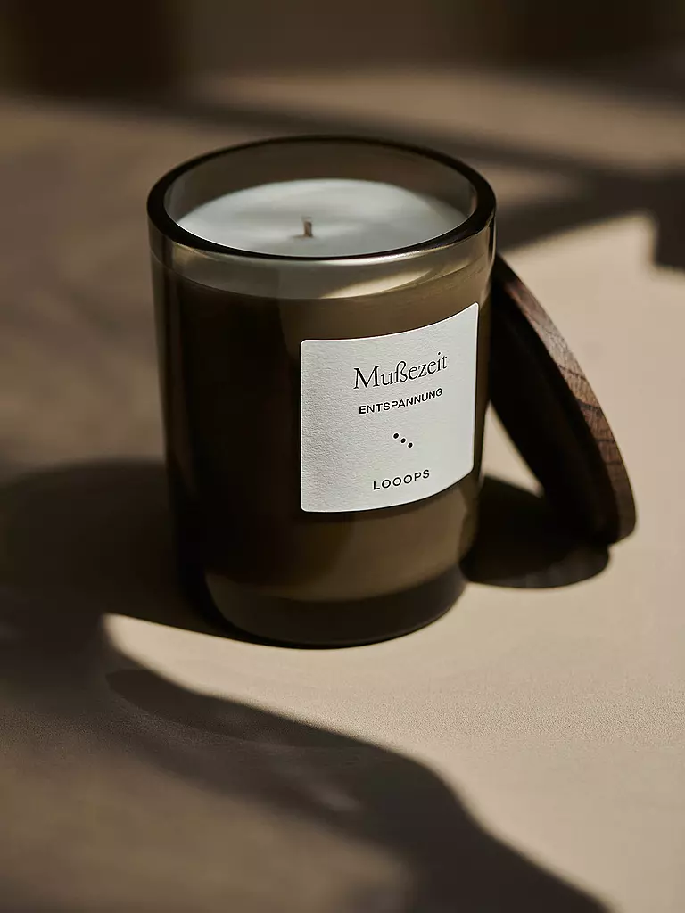LOOOPS | Bougie parfumée 75g MUSSEZEIT | dunkelgrün