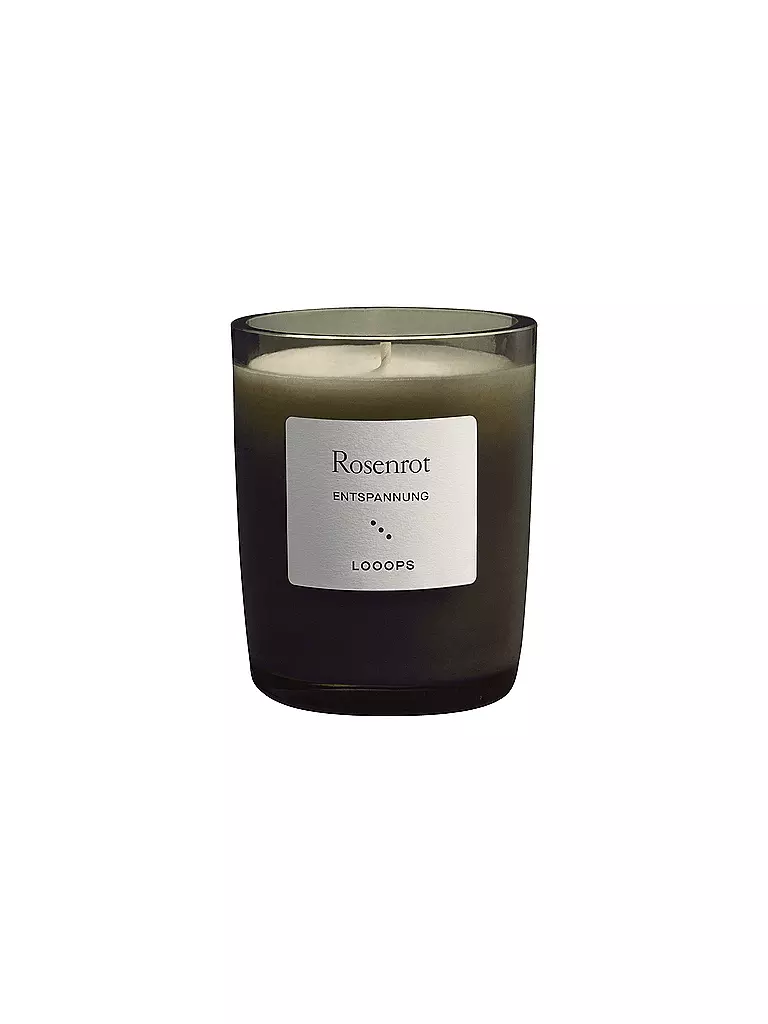 LOOOPS | Bougie parfumée 75g ROSENROT | dunkelgrün