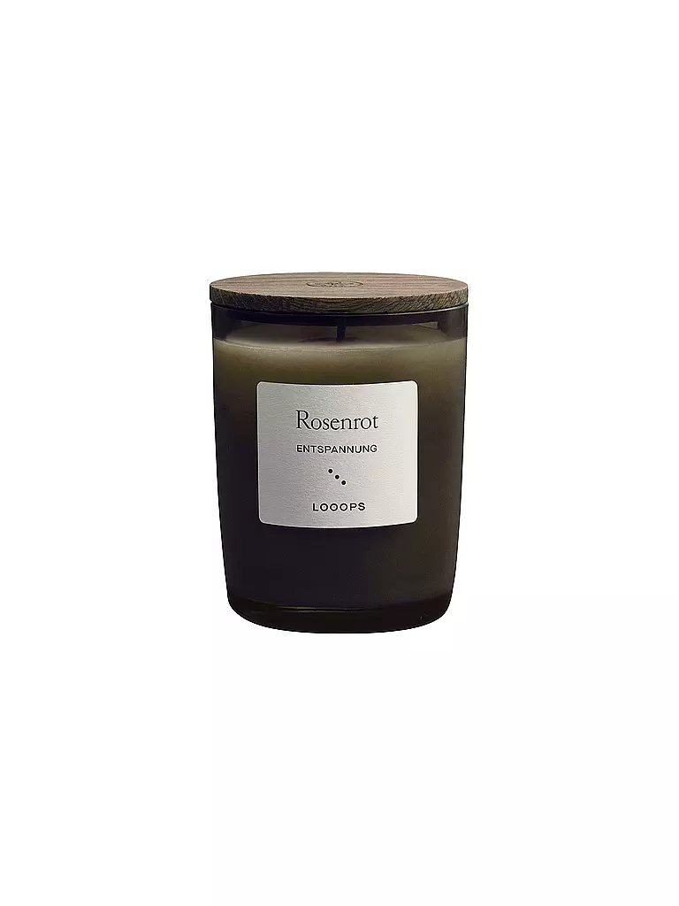 LOOOPS | Bougie parfumée 75g ROSENROT | dunkelgrün