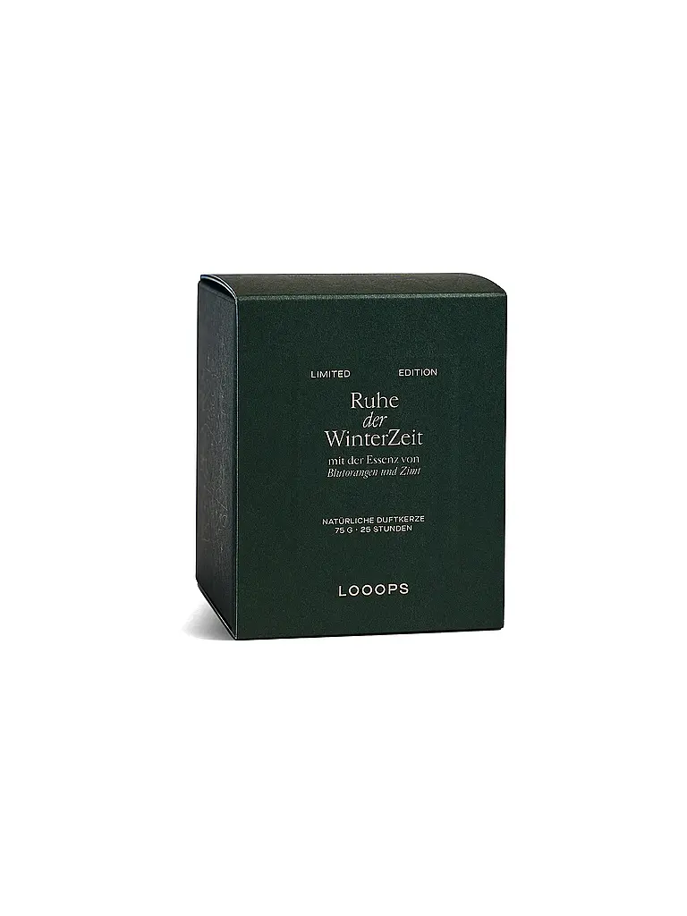 LOOOPS | Bougie parfumée 75g Ruhe der Winterzeit | Vert foncé