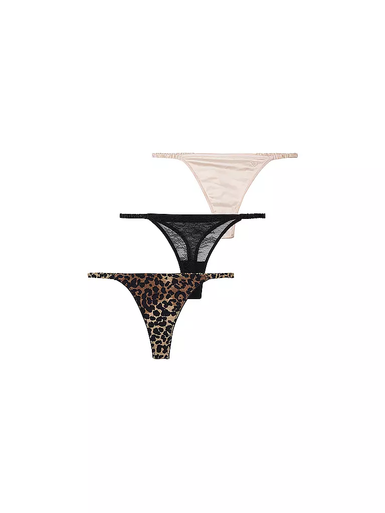 LOVE STORIES | String lot de 3 "Threesome Roomservice" | Noir