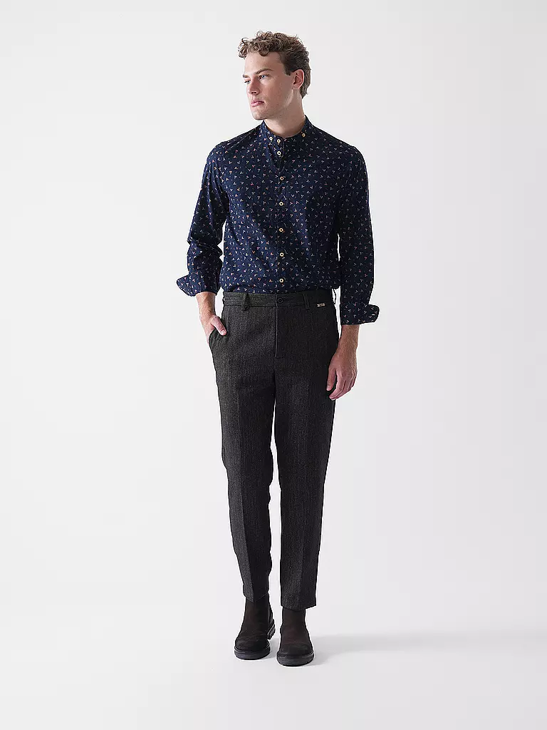 LUIS TRENKER | Chemise traditionnelle LUBERNET | Bleu foncé
