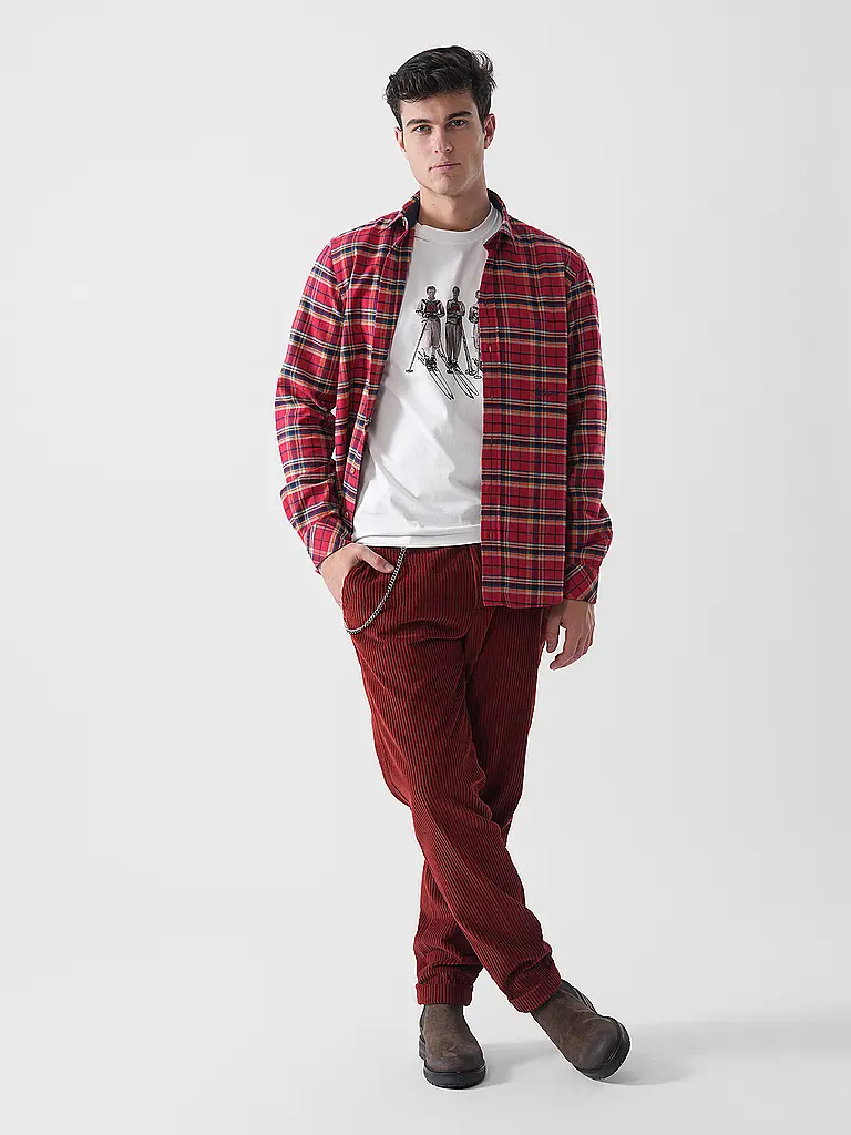 LUIS TRENKER | Chemise traditionnelle LUBODO | Rouge