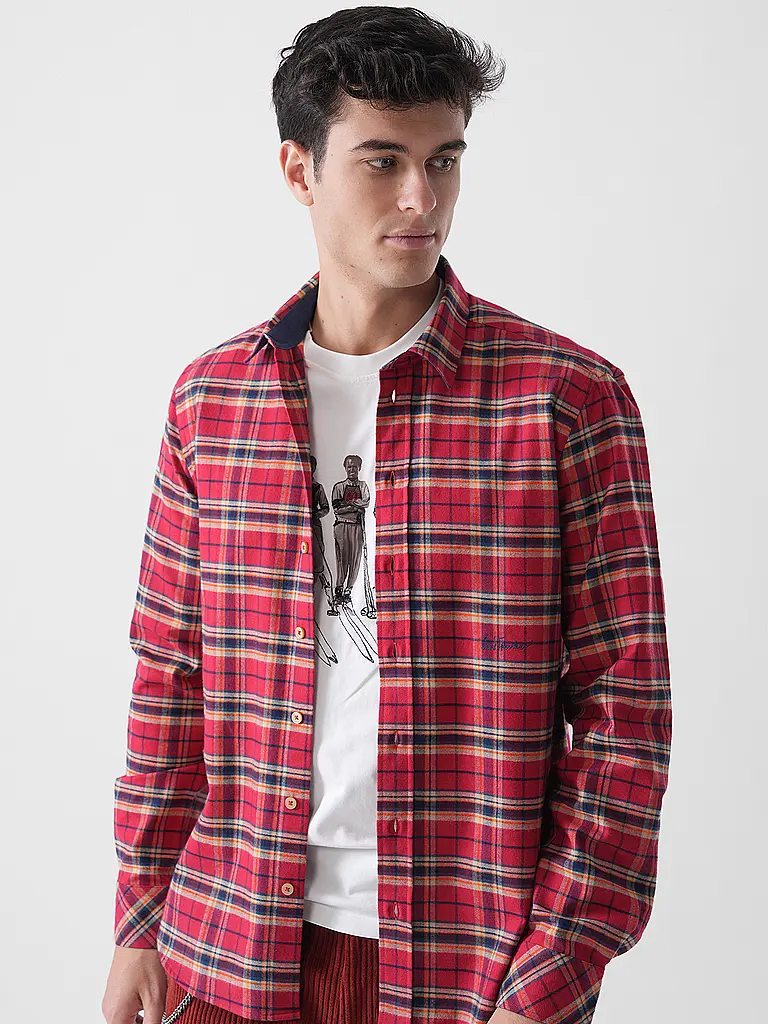 LUIS TRENKER | Chemise traditionnelle LUBODO | Rouge