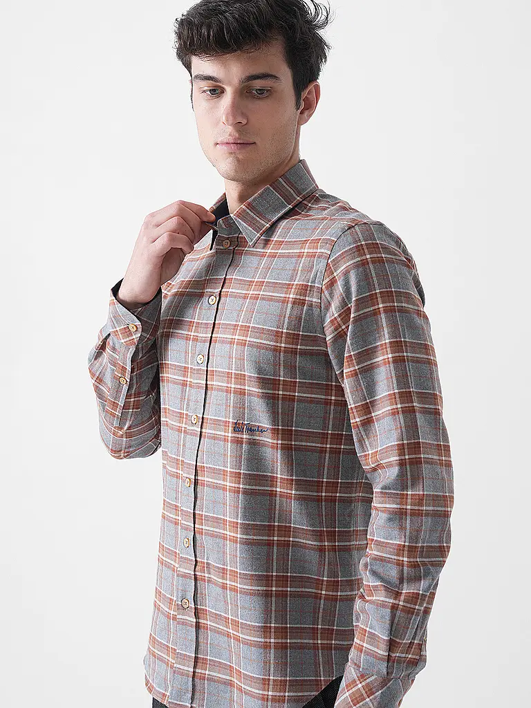 LUIS TRENKER | Chemise traditionnelle LUBODO | Gris clair