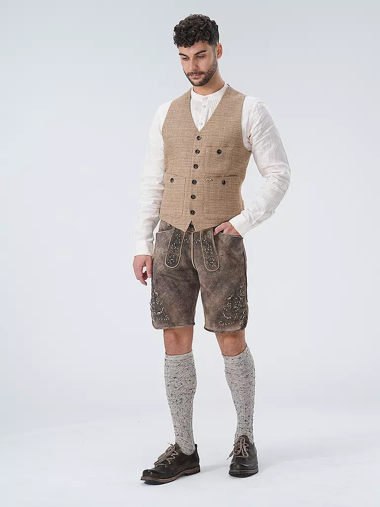 LUIS TRENKER | Gilet traditionnel LUSEBA | Camel