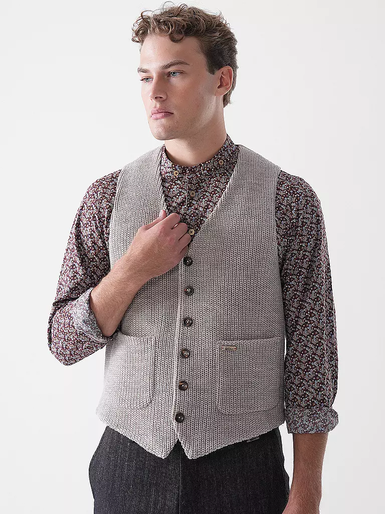 LUIS TRENKER | Gilet traditionnel LUSEBA | Marron clair