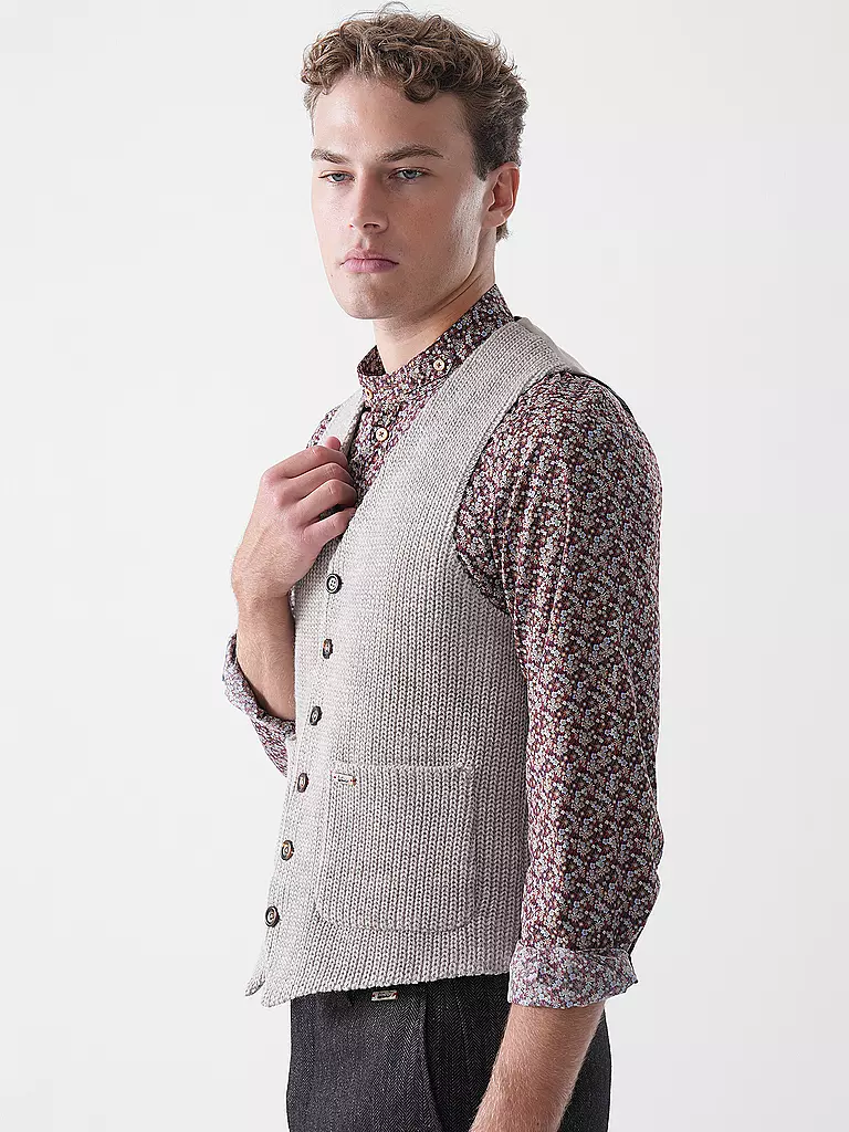 LUIS TRENKER | Gilet traditionnel LUSEBA | Marron clair