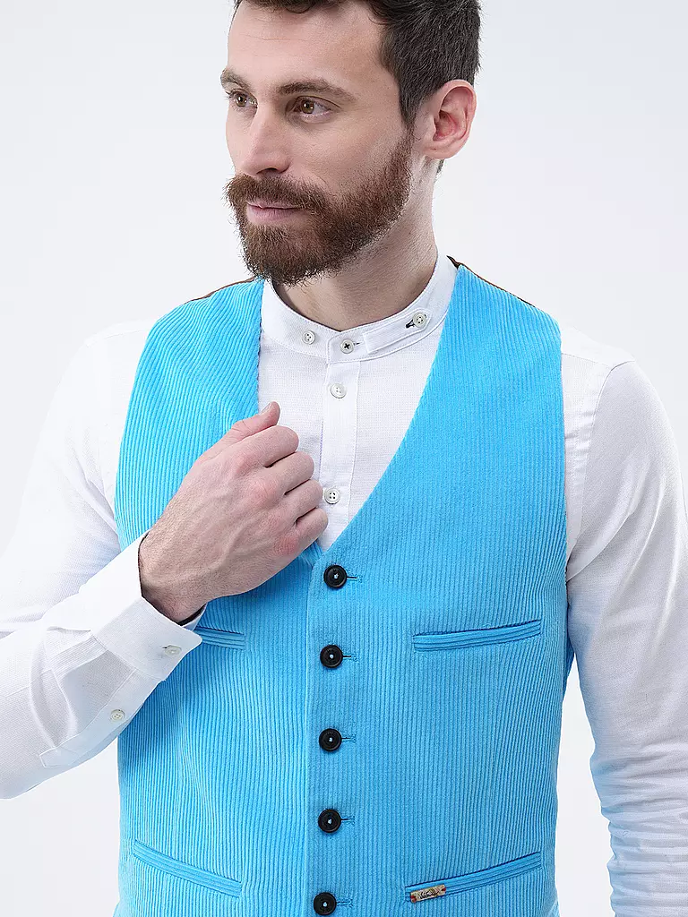 LUIS TRENKER | Gilet traditionnel LUSEBASTIAN | Bleu clair
