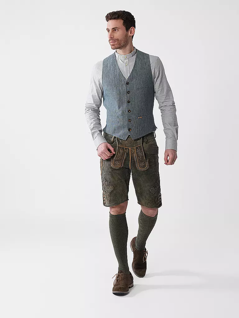LUIS TRENKER | Gilet traditionnel LUSEBASTIAN | Bleu