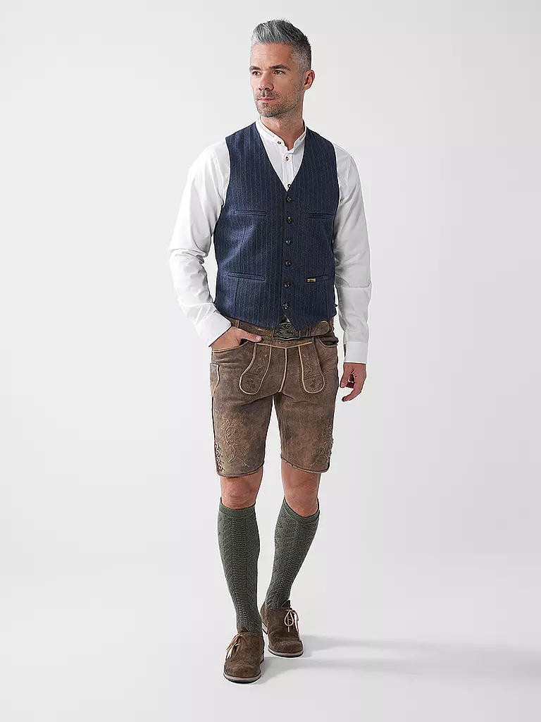 LUIS TRENKER | Gilet traditionnel LUSEBASTIAN | Bleu foncé
