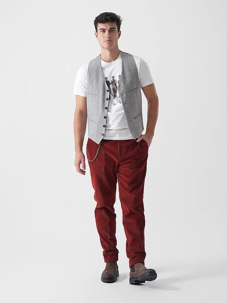 LUIS TRENKER | Gilet traditionnel LUSEBASTIAN | Gris clair
