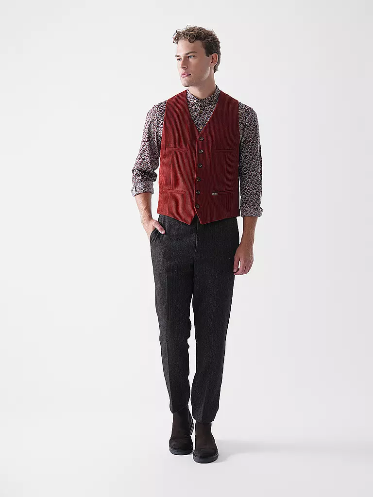 LUIS TRENKER | Gilet traditionnel LUSEBASTIAN | Rouge