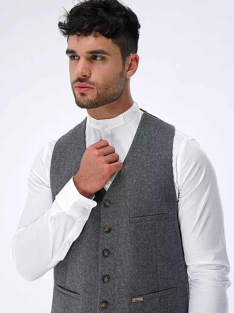 LUIS TRENKER | Gilet traditionnel LUSEBASTIAN | Gris