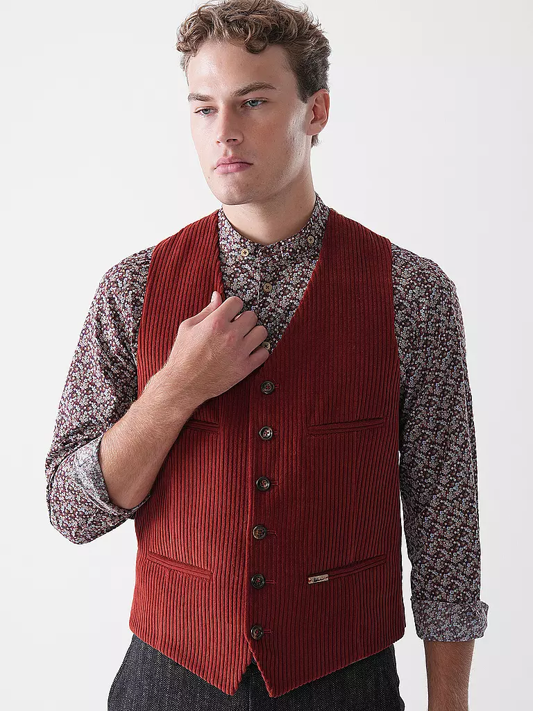 LUIS TRENKER | Gilet traditionnel LUSEBASTIAN | Rouge