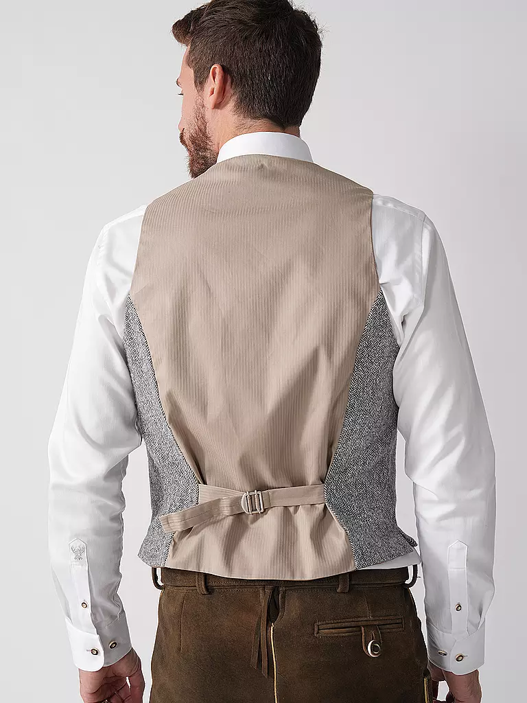 LUIS TRENKER | Gilet traditionnel LUSEBASTIAN | Gris clair