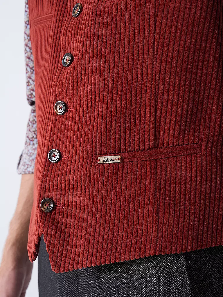 LUIS TRENKER | Gilet traditionnel LUSEBASTIAN | Rouge