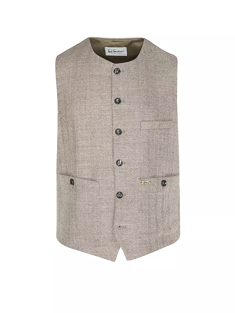 LUIS TRENKER | Gilet traditionnel LUSVEN | Marron clair
