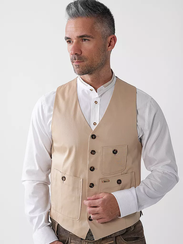LUIS TRENKER | Gilet traditionnel | Crème