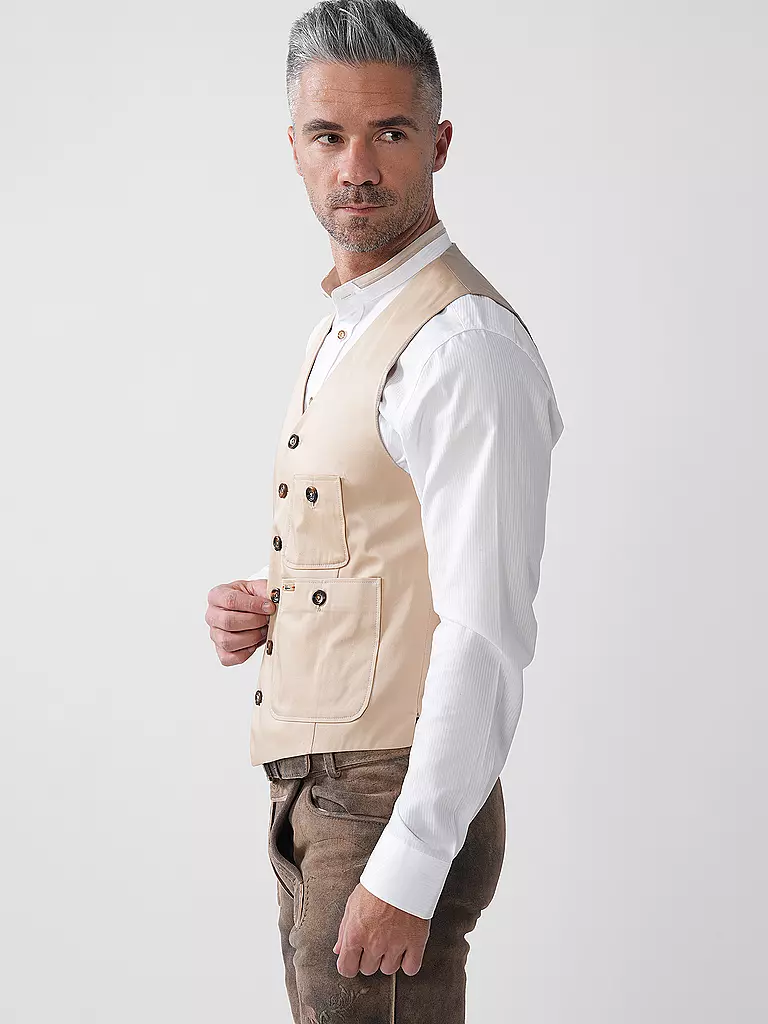 LUIS TRENKER | Gilet traditionnel | Crème