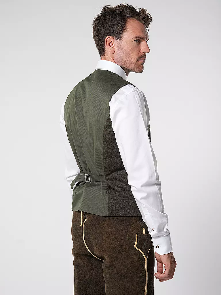 LUIS TRENKER | Gilet traditionnel | olive