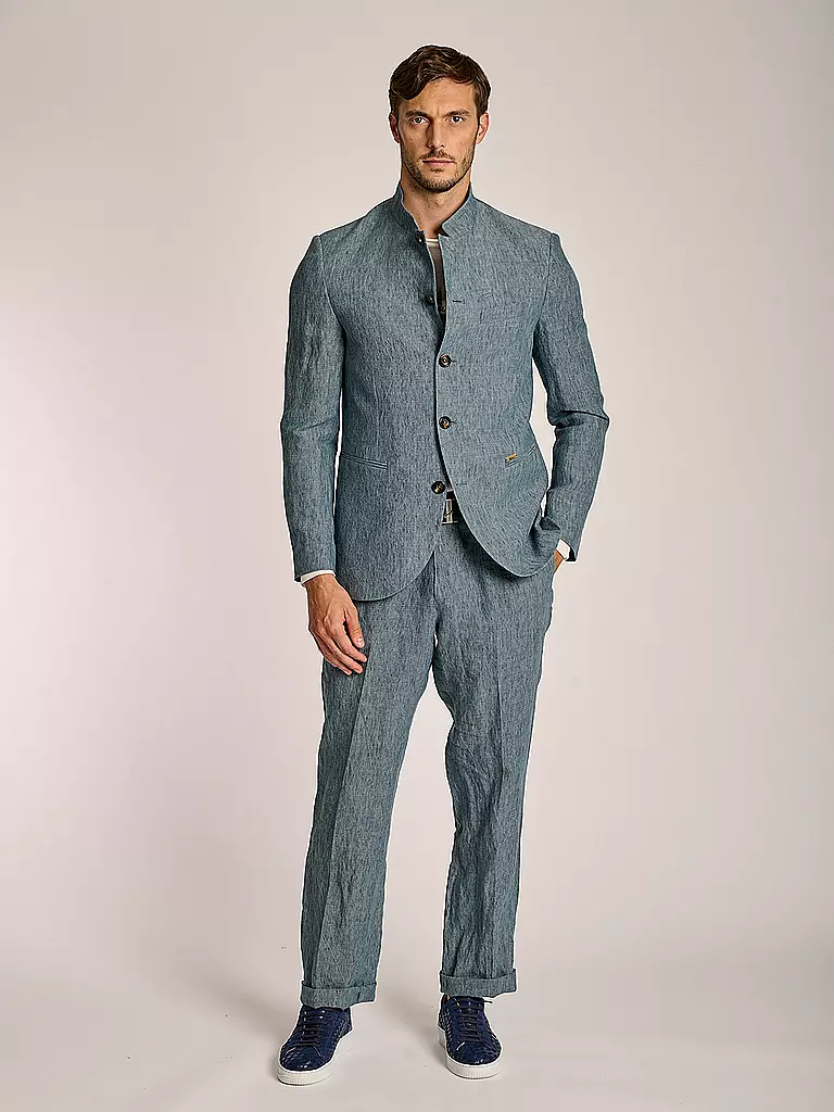 LUIS TRENKER | Veste de costume traditionnelle LUSANDRETTO EN LIN | Bleu
