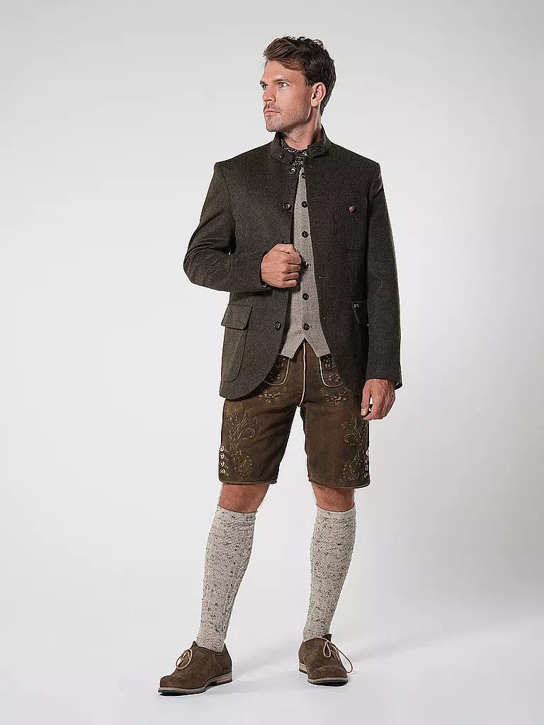 LUIS TRENKER | Veste de costume traditionnelle LUSANDRO | Olive
