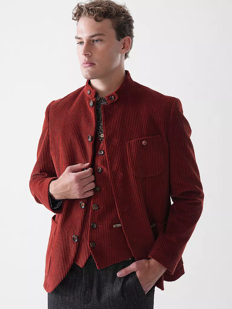 LUIS TRENKER | Veste de costume traditionnelle LUSANDRO | Rouge