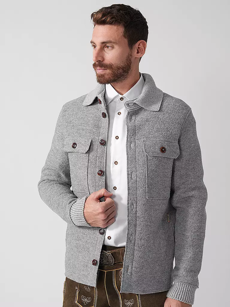 LUIS TRENKER | Veste de costume traditionnelle LUSTANLEY | Gris clair