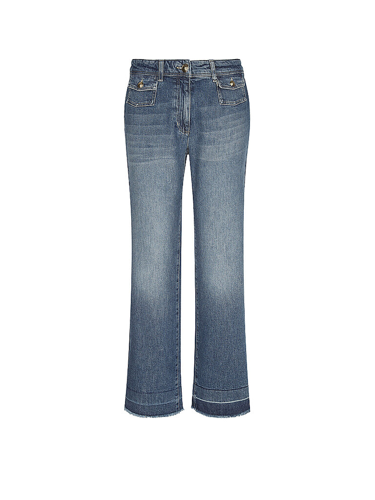 Jeans coupe droite 7/8 bleu 40