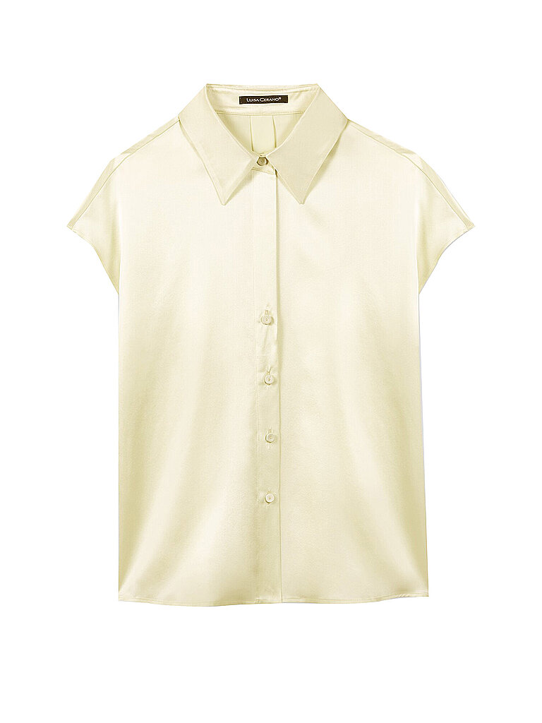 Luisa Cerano Top en soie jaune 38
