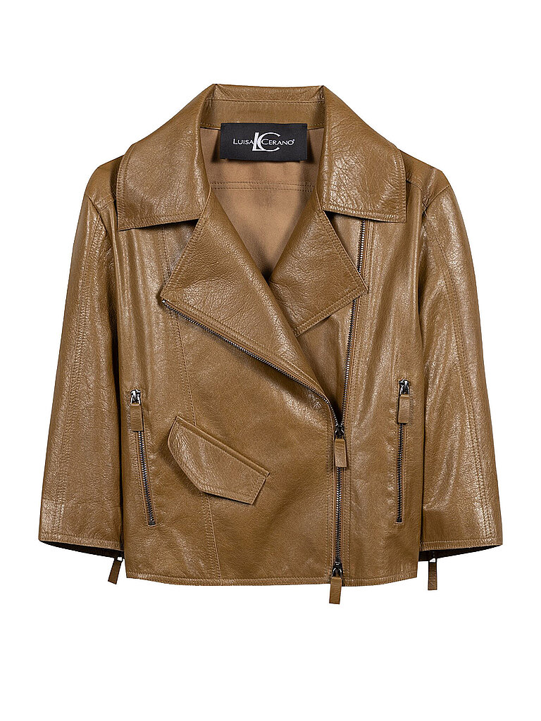 Luisa Cerano Lederjacke vert 38