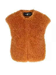 LUISA CERANO | Gilet aspect fourrure | Orange