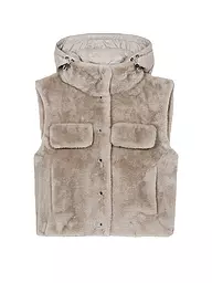 LUISA CERANO | Gilet aspect fourrure | Beige