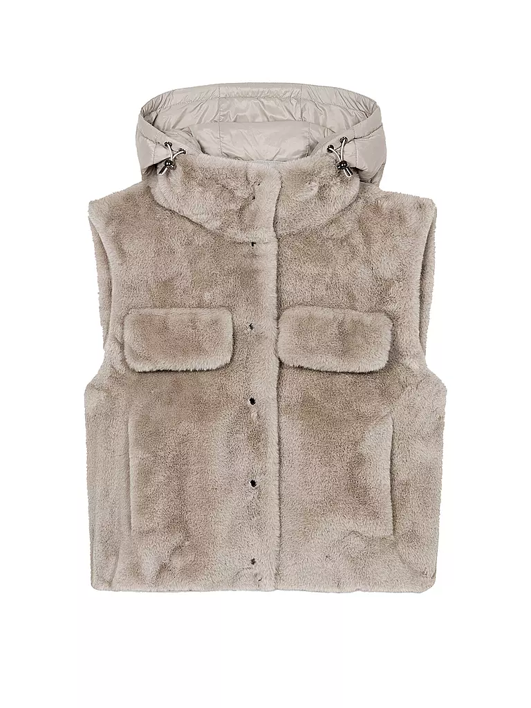 LUISA CERANO | Gilet aspect fourrure | Beige